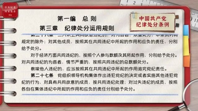 【党纪学习教育】一起学《条例》 | 第一编第三章:纪律处分运用规则