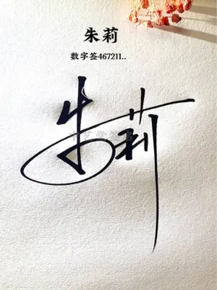 这样签名漂亮又简单 朱莉,数字签467211.