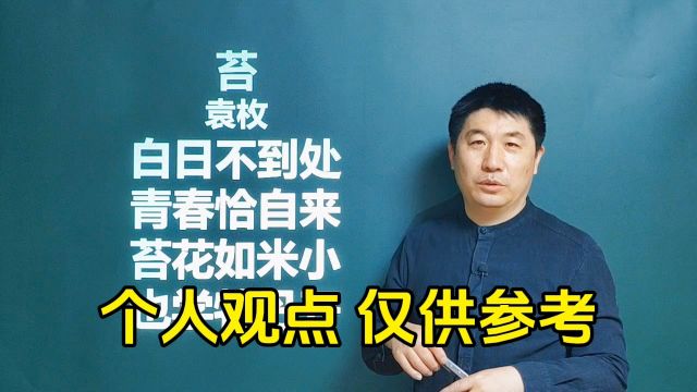 《苔》袁枚|这才是最好的劝学诗