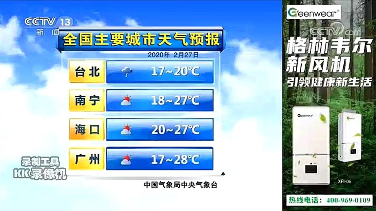 天气预报20200227