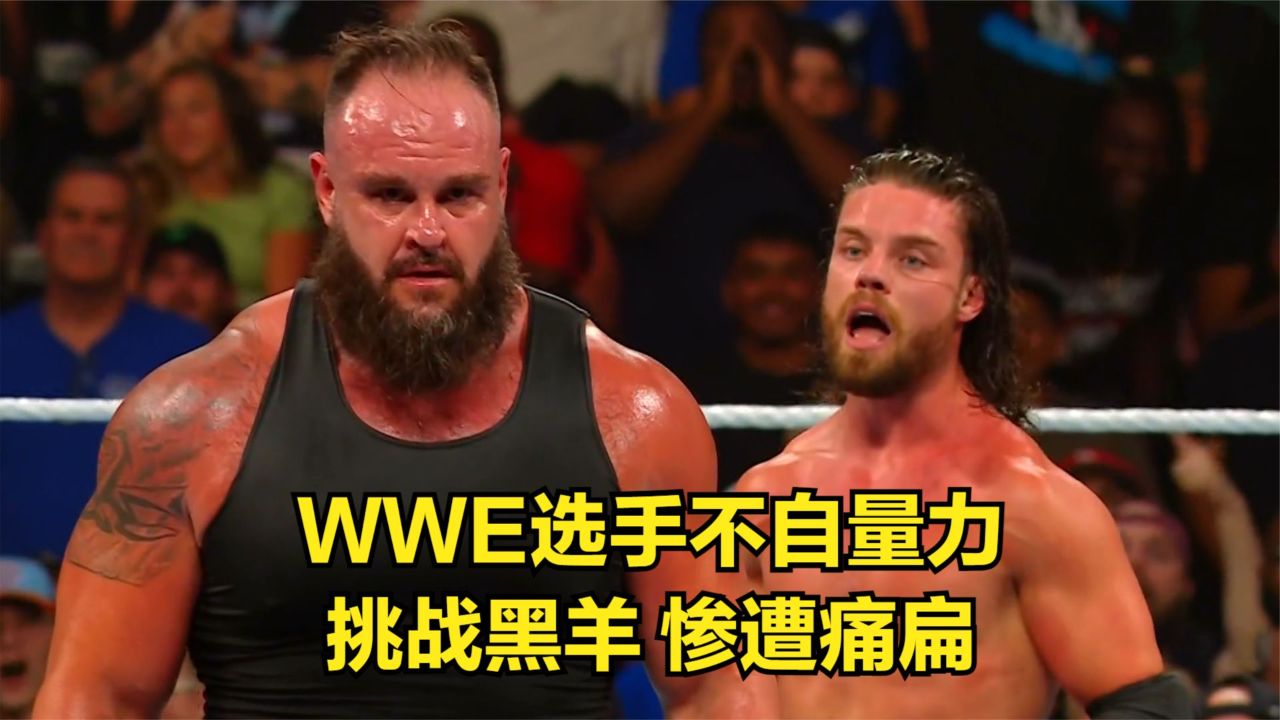 wwe选手不自量力,挑战黑羊,惨遭痛扁!