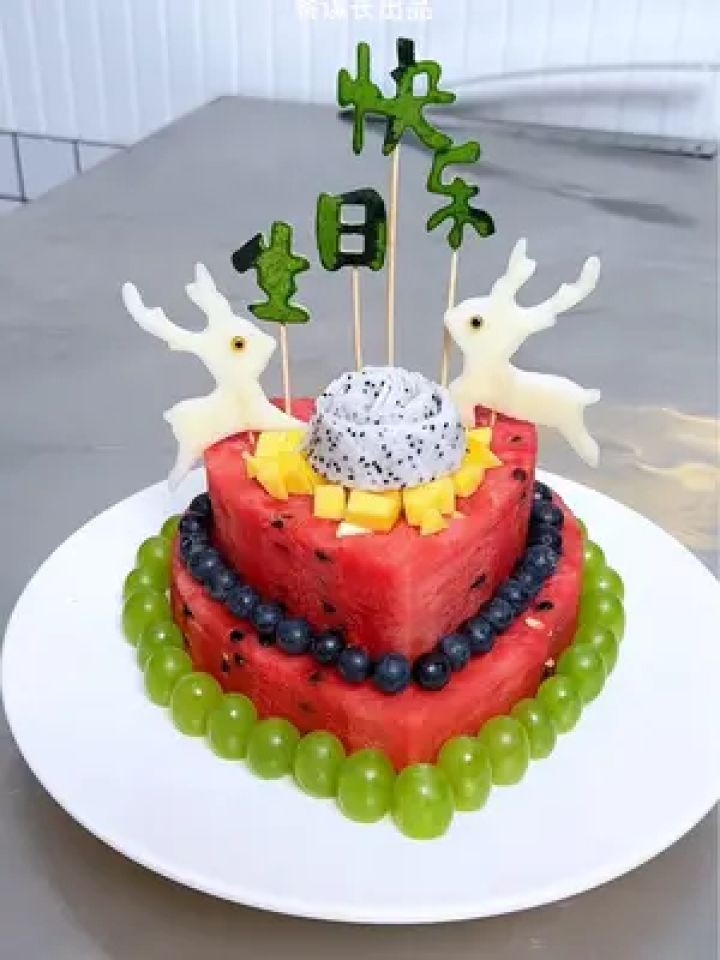 创作灵感 在家也可以做的水果蛋糕#摆盘技巧