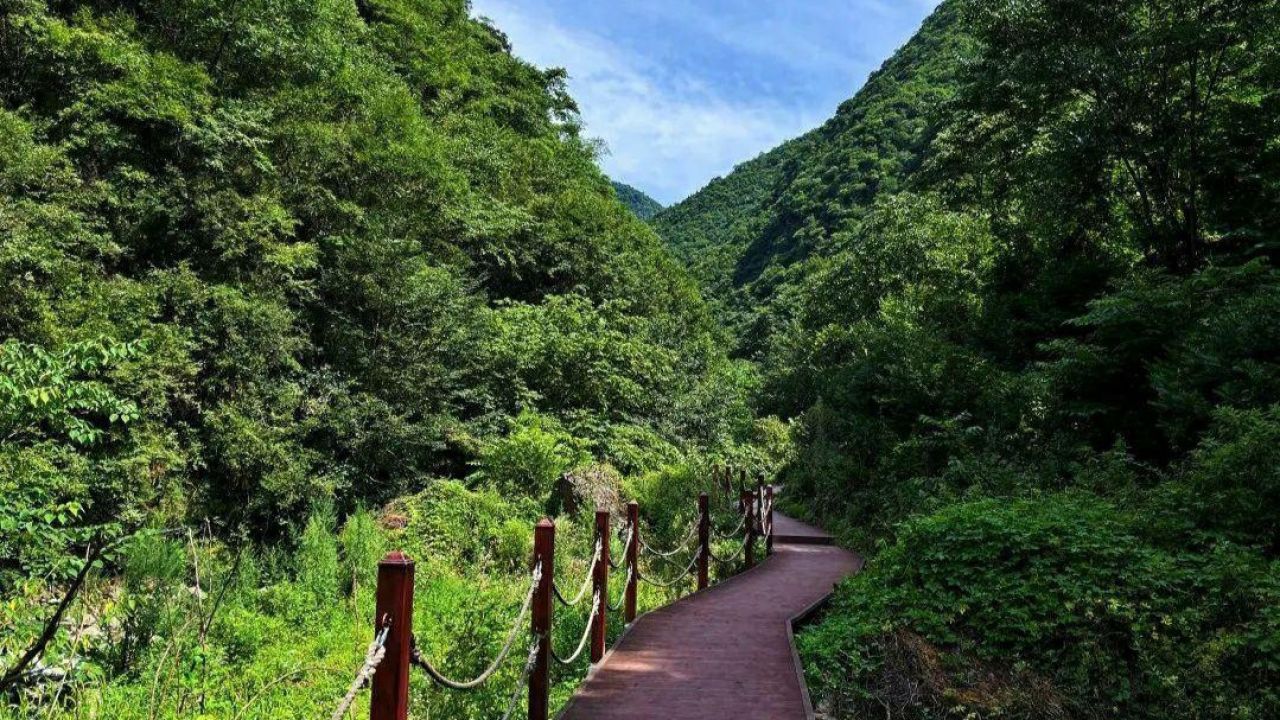 西安黑河国家森林公园,遍布瀑布泉水的原始森林