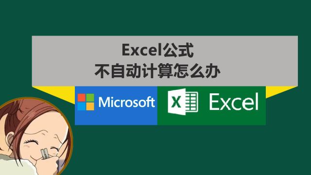 Excel表格输入公式后,为啥不自动计算,什么情况怎么解决