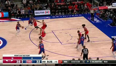 《NBA全场集锦》【回放】NBA常规赛：公牛vs活塞第2节英文原声回放