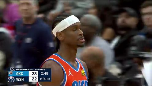 《NBA全场集锦》NBA常规赛：雷霆vs奇才第1节英文原声回放