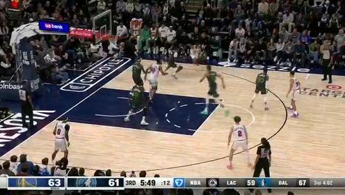 《NBA全场集锦》【回放】NBA常规赛：勇士vs森林狼第3节中文解说回放