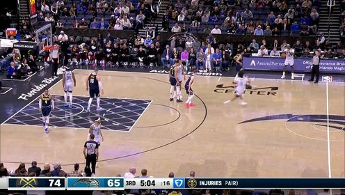 《NBA全场集锦》【回放】NBA常规赛：掘金vs魔术第3节英文原声回放
