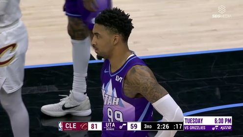 《NBA全场集锦》【回放】NBA常规赛：骑士vs爵士第3节英文原声回放