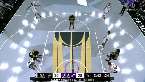 《NBA全场集锦》【回放】NBA杯小组赛：马刺vs爵士第1节英文原声回放