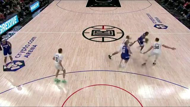 NBA常规赛：爵士vs快船英文原声全场回放