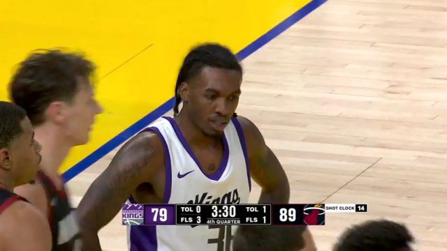 NBA夏季联赛：热火vs国王蓝队第4节英文原声回放