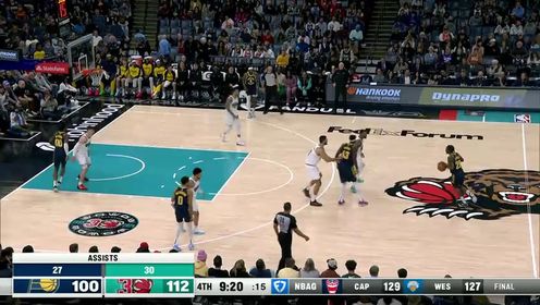 《NBA全场集锦》NBA常规赛：步行者vs灰熊第4节中文解说回放