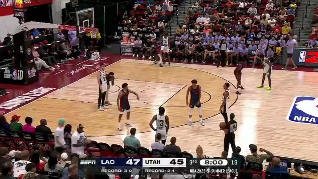 NBA夏季联赛：快船vs爵士英文原声全场回放