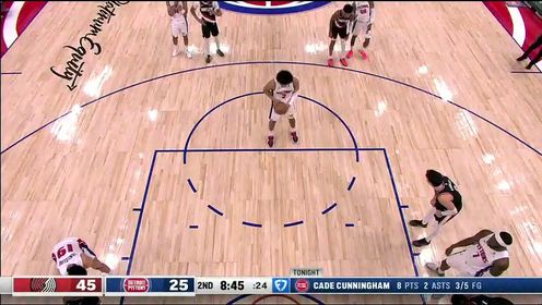 《NBA全场集锦》NBA常规赛：开拓者vs活塞第2节中文解说回放