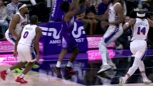 《NBA全场集锦》这就是飘逸的代名词！塞克斯顿无视防守杀进篮下上篮得手