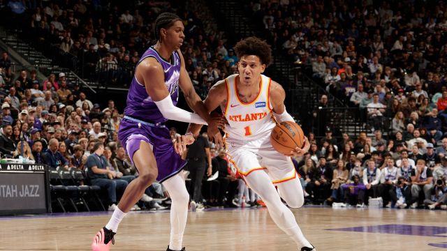 杰伦-约翰逊vs爵士集锦 全场拿下31+18+14大号三双另有7个抢断统治全场