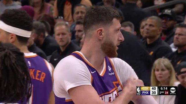 NBA常规赛：勇士vs太阳第2节英文原声回放