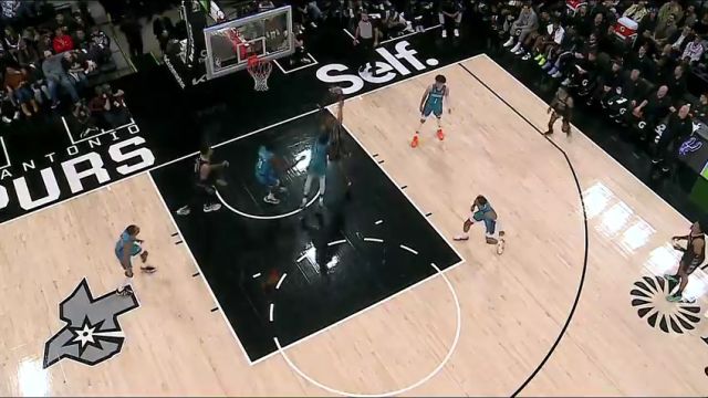 NBA常规赛：黄蜂vs马刺第4节英文原声回放