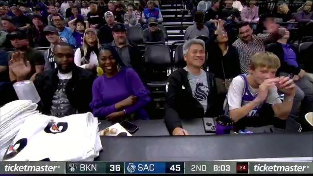 NBA常规赛：篮网vs国王英文原声全场回放