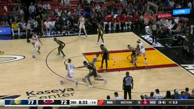 NBA常规赛：步行者vs热火第3节中文解说回放
