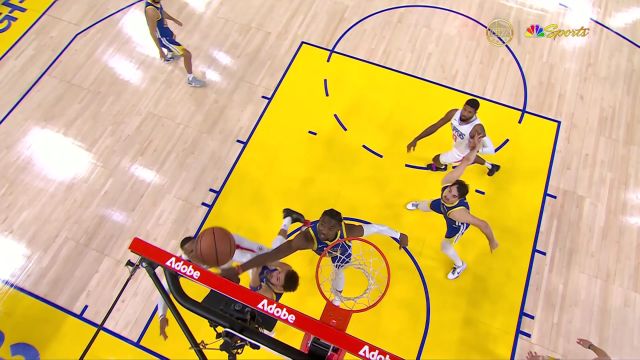 在我地盘这你得听我的！库明加奋力一跃送给威少一记大帽