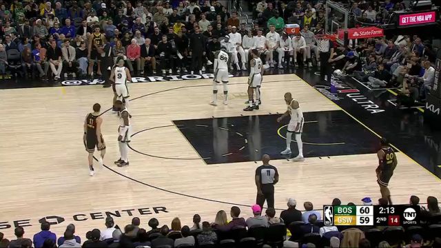 NBA常规赛：凯尔特人vs勇士第2节中文解说回放