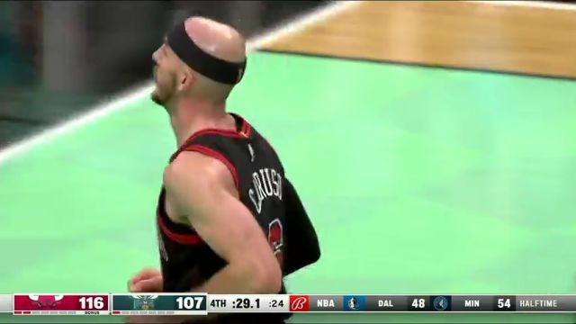 NBA常规赛：公牛vs黄蜂第4节中文解说回放