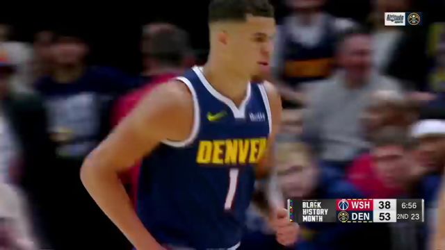 库兹马长传连线遭穆雷拦截 波特篮下呼风唤雨补篮命中