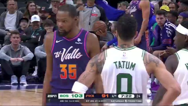 NBA常规赛：凯尔特人vs太阳英文原声全场回放