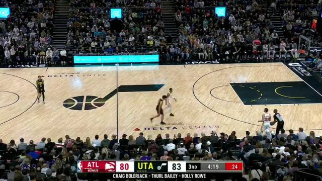 NBA常规赛：老鹰vs爵士第3节中文解说回放