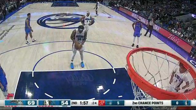 NBA常规赛：魔术vs独行侠第2节中文解说回放