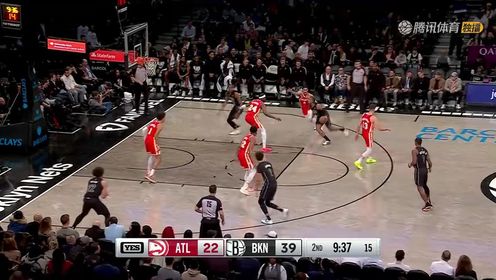 《布鲁克林篮网》 NBA常规赛：老鹰vs篮网第2节英文原声回放