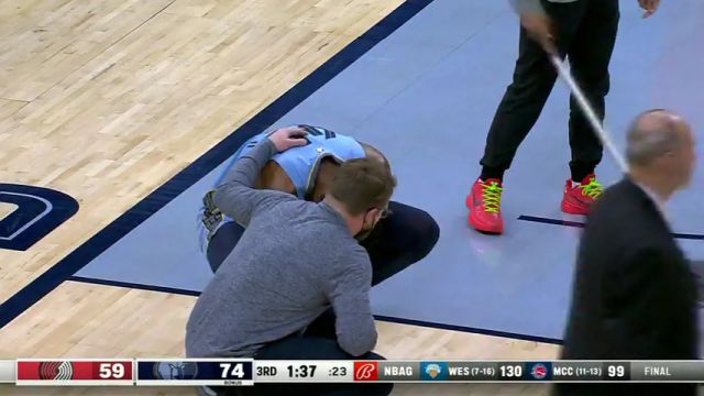 NBA常规赛：开拓者vs灰熊第3节中文解说回放