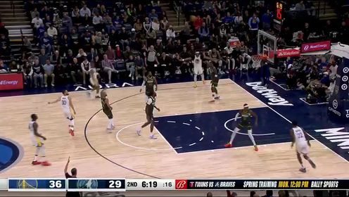 《NBA全场集锦》【回放】NBA常规赛：勇士vs森林狼第2节中文解说回放