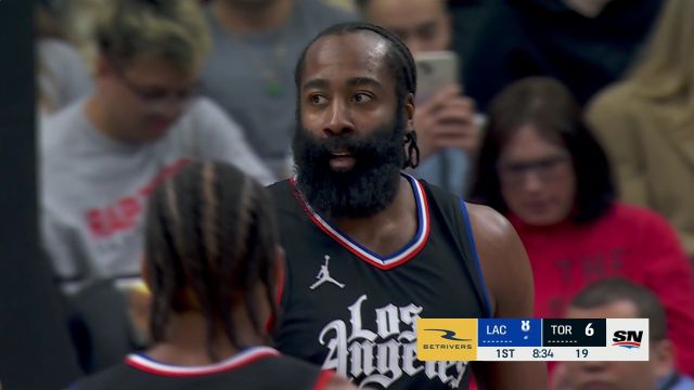 登哥的专属节奏！哈登反击推进慢三步打成2+1