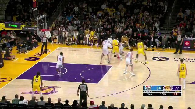 雷霆vs湖人第3节中文解说回放