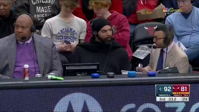 NBA常规赛：森林狼vs公牛第3节英文原声回放
