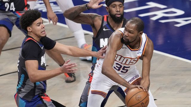 杜兰特vs篮网集锦 拿下33+5+8面对旧主不留情面