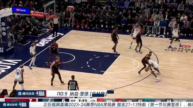 NBA常规赛：掘金vs快船第1节中文解说回放