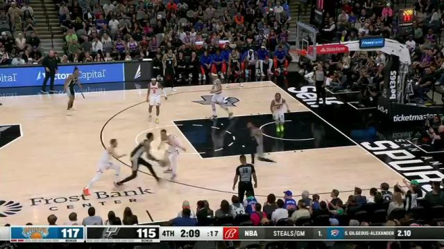 尼克斯vs马刺英文原声全场回放