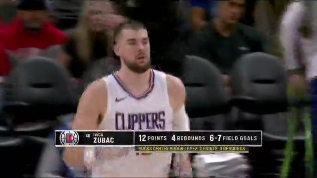 NBA常规赛：雄鹿vs快船第3节中文解说回放