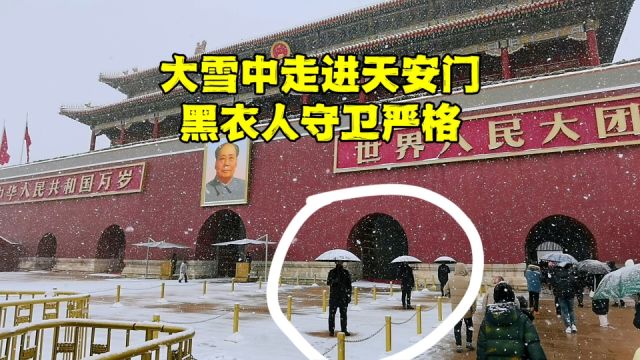 北京的雪越下越大,从天安门走到故宫,一路上黑衣人守卫森严