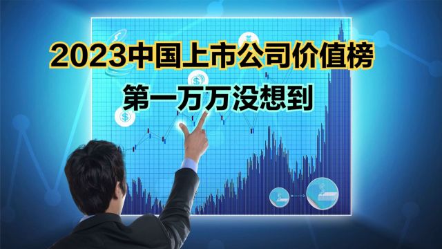 2023中国上市公司价值榜公布,小米连前70都进不了,第一万万没想到