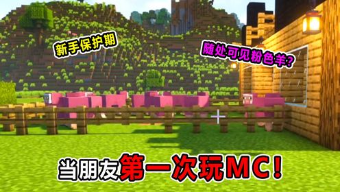当朋友第一次玩MC！粉色羊竟然随处可见？这就是新手保护期？_高清1080P在线观看平台_腾讯视频