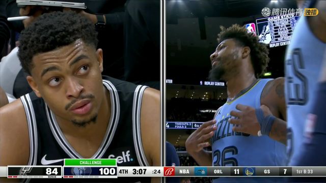 2023/24赛季NBA常规赛：马刺 VS 灰熊 全场回放