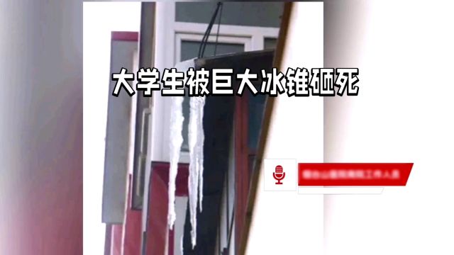 山东烟台鲁东大学发生一起学生被巨大冰锥砸伤致死事件,引发社会广泛关注.