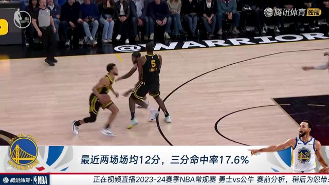 2023/24赛季NBA常规赛：勇士 VS 公牛 全场回放