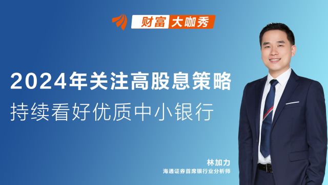 2024年关注高股息策略,持续看好优质中小银行