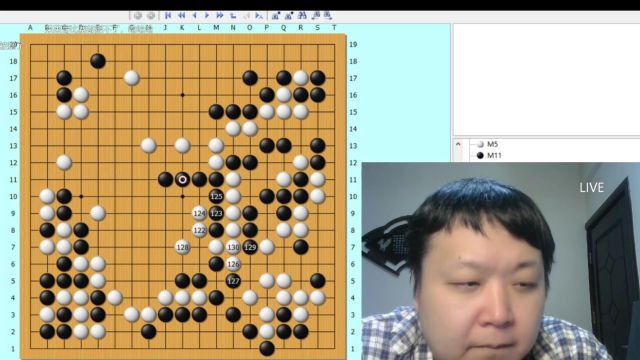 彭荃老师围棋棋友赛丙组决赛,灯灯下出了风采可惜了